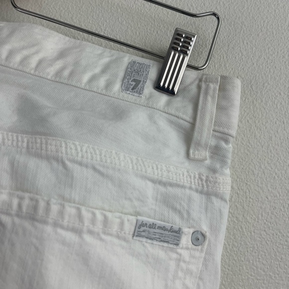 7 FOR ALL MANKIND SLIMMY WHITE 5 POCKET JEANS PANTS SIZE 31 - Picture 9 of 14